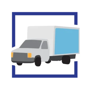 Moving truck rental icon